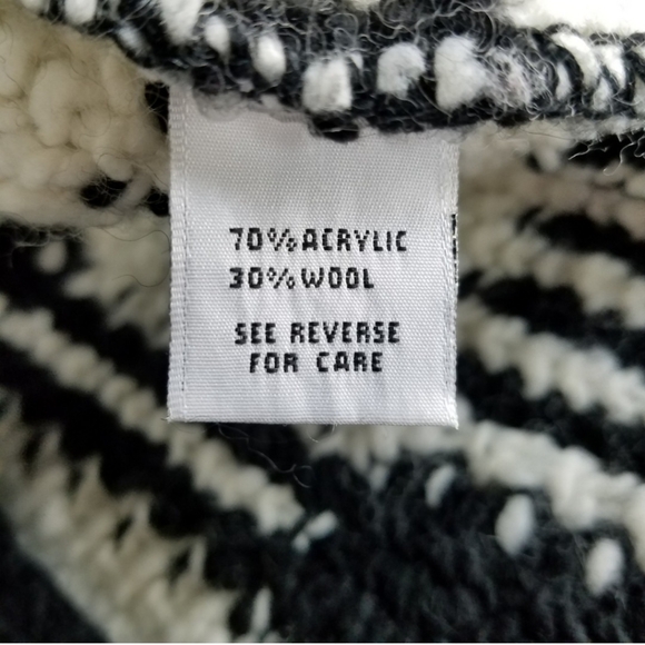 Talbots Black & White T-neck Sweater - Picture 8 of 9